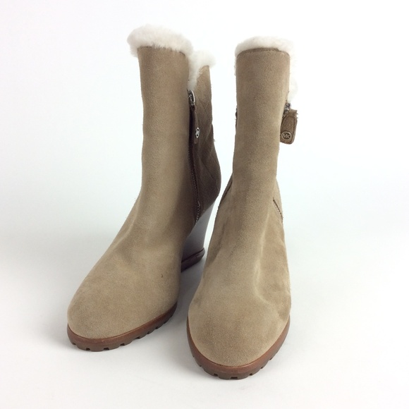 Michael Kors Women's Double Zip Wedge Bootie - Picture 2 of 6